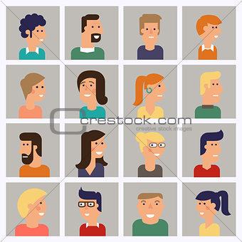 Vector material cartoon character collection