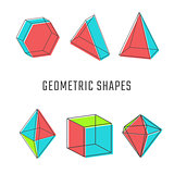 Colored geometric shapes
