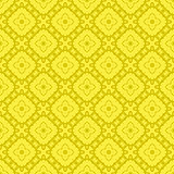 Yellow Ornamental Seamless Line Pattern.