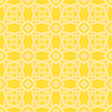 Yellow Ornamental Seamless Line Pattern