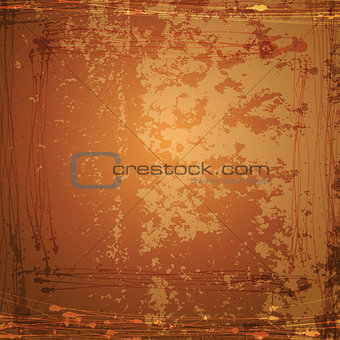 Vector Grunge Background. Brown abstract vintage texture.