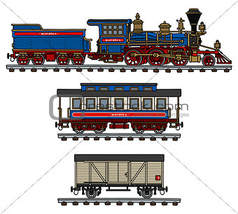 Classic american steam train