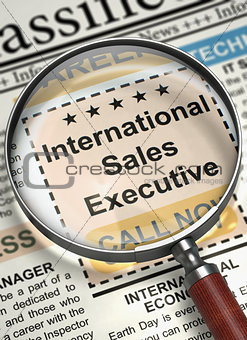 We\'re Hiring International Sales Executive. 3D.