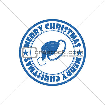 MERRY CHRISTMAS stamp sign