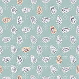 Pinecone seamless vector pattern.