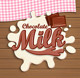 Milk chocolate splash.