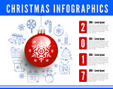Christmas infographics vector illustration
