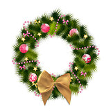 Abstract Beauty Christmas and New Year Background with Wreath. V