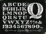 Vintage alphabet chalk