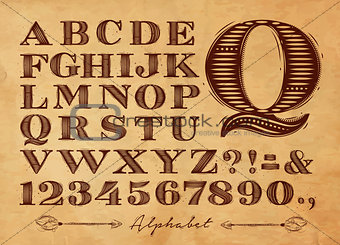 Vintage alphabet kraft