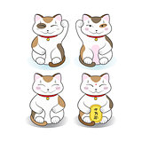 Maneki-Neko Lucky Cats Set