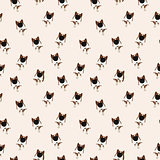 Dog with big head and nose. Vector Seamless pattern.