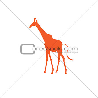 Vector icon bright giraffe