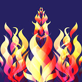 Fire vector background