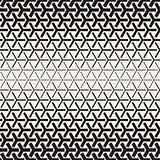Halftone Gradient Mosaic Lattice. Vector Seamless Black and White Pattern.