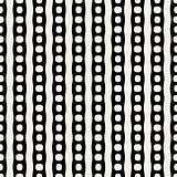 Vector Seamless Black And White Circles Parallel Lines Pattern