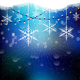 Christmas snowflakes and lights 