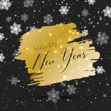 Gold and black Happy New Year background