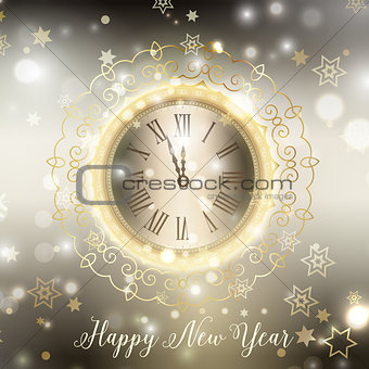 Gold Happy New Year background 
