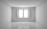 White room and open window