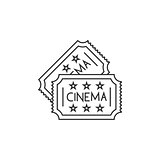 Cinema ticket line icon