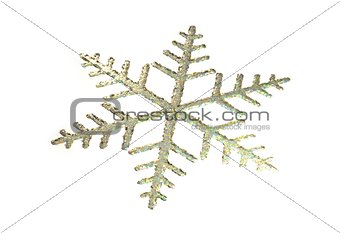 Toy snowflake - isolated on white 3d illustration