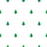 New Year tree simple seamless vector pattern.