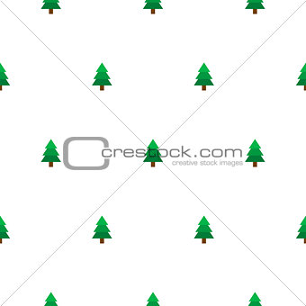 New Year tree simple seamless vector pattern.