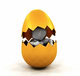 Little person inside Easter egg