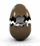 Person inside Easter egg