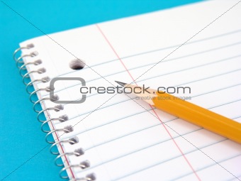 note book with pencil