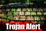 Trojan Alert on a  Technology Background