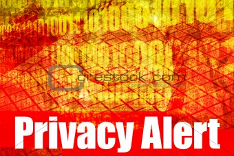 Privacy Issues Alert Warning Message
