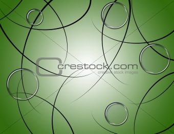 Green Abstract Bubble Background