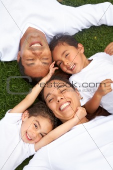 family smiling