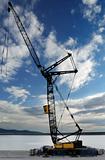 Industrial crane on berth