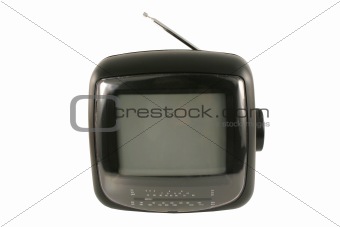 Isolated portable tv set with antenna