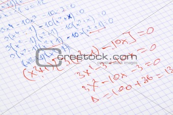 hand written maths