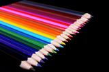 Colorful pencils isolated on black
