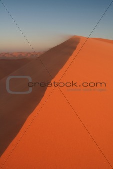 Sandstorm in Erg Chebbi sand dunes