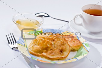 pancakes with honey