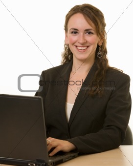 Smiling secretary