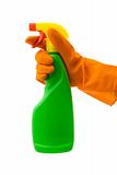 Spray Bottle and Rubber Glove