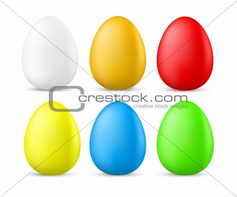 coloured easter eggs