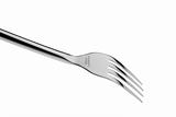 Stainless Steel Fork Close-up isolated against white