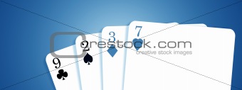 Close up of cards