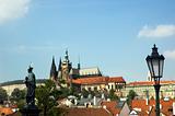 Prague castle, lantern and saint John