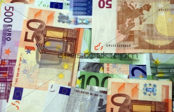 Euro bank notes 