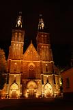 Cathedral in Prague in the night