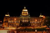 Czech national museum in the night